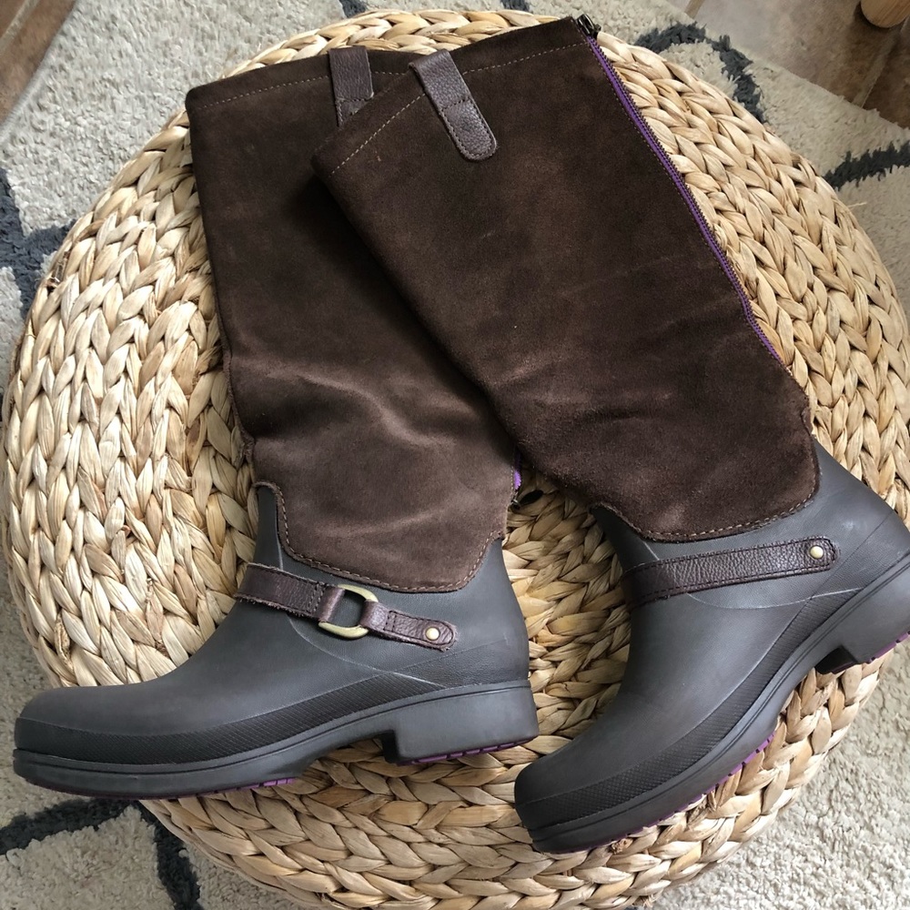 Crocs suede boots